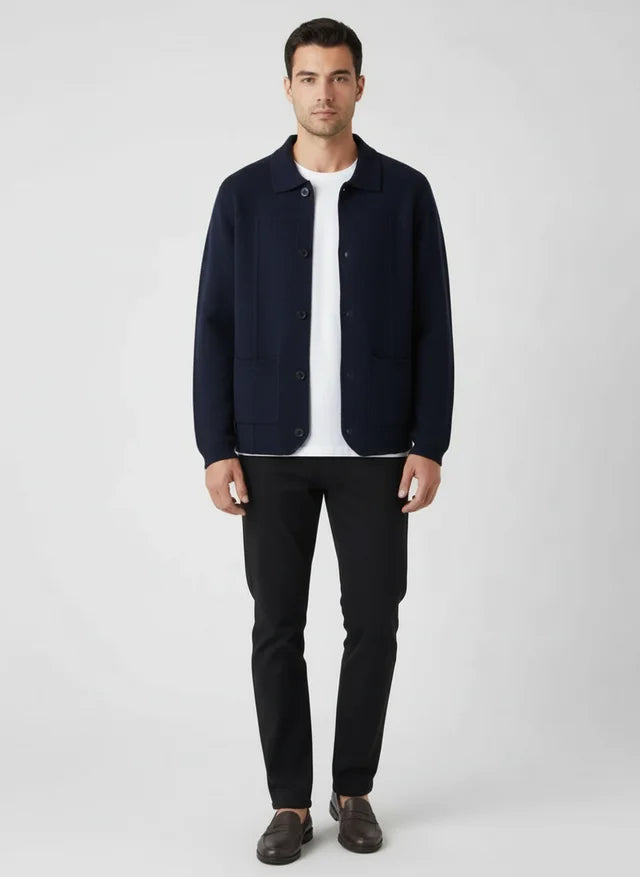 Chemise overshirt en laine mérinos extra-fine pure