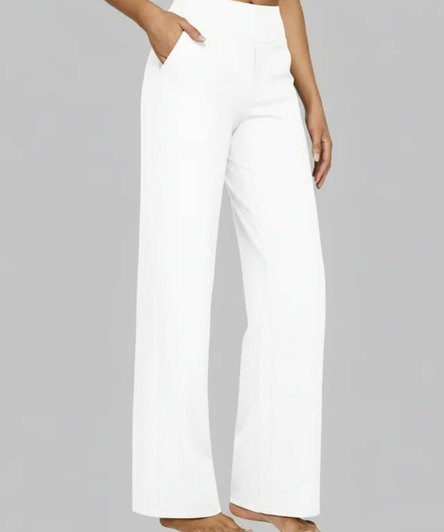 Pantalon Stretch Confort Taille Haute pour Femme au Style Élégant et Décontracté