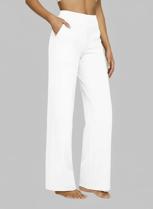 Pantalon Stretch Confort Taille Haute pour Femme au Style Élégant et Décontracté
