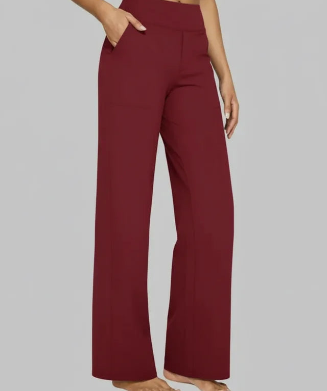 Pantalon Stretch Confort Taille Haute pour Femme au Style Élégant et Décontracté