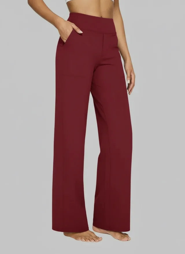 Pantalon Stretch Confort Taille Haute pour Femme au Style Élégant et Décontracté