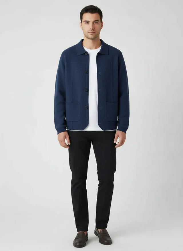 Chemise overshirt en laine mérinos extra-fine pure