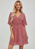 Robe femme imprimée manches courtes décontractée été