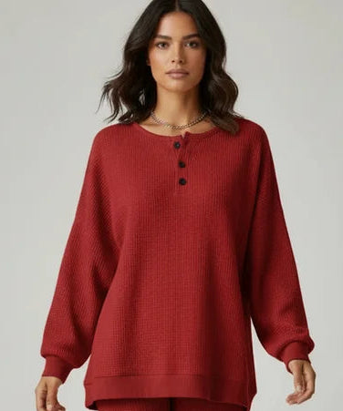 Pull oversize texturé en maille douce pour femme