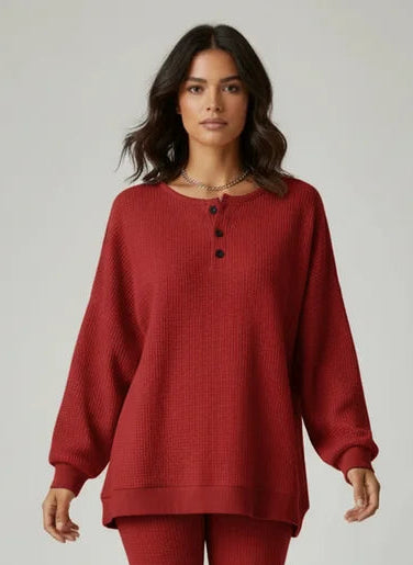 Pull oversize texturé en maille douce pour femme