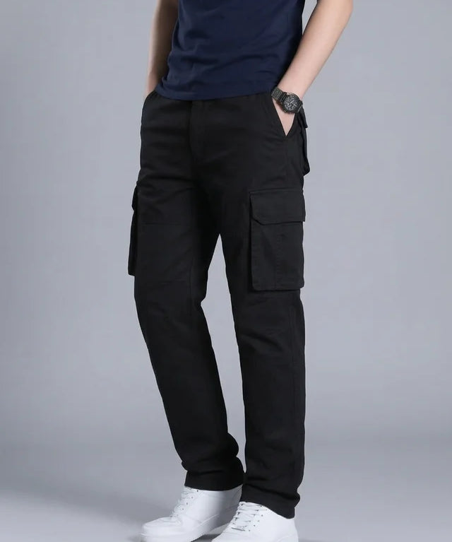 Pantalon Cargo Utilitaire en Coton Multi-Poches Homme
