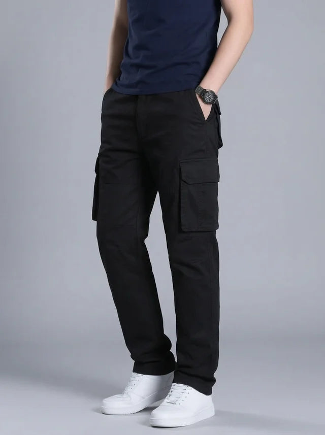 Pantalon Cargo Utilitaire en Coton Multi-Poches Homme