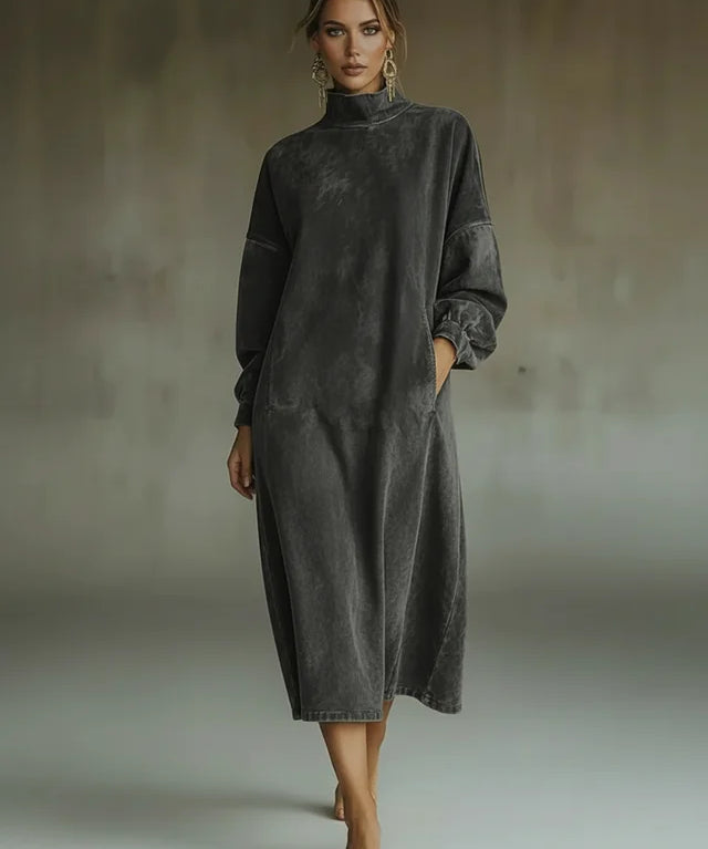 Mini-robe bohème à franges et manches longues