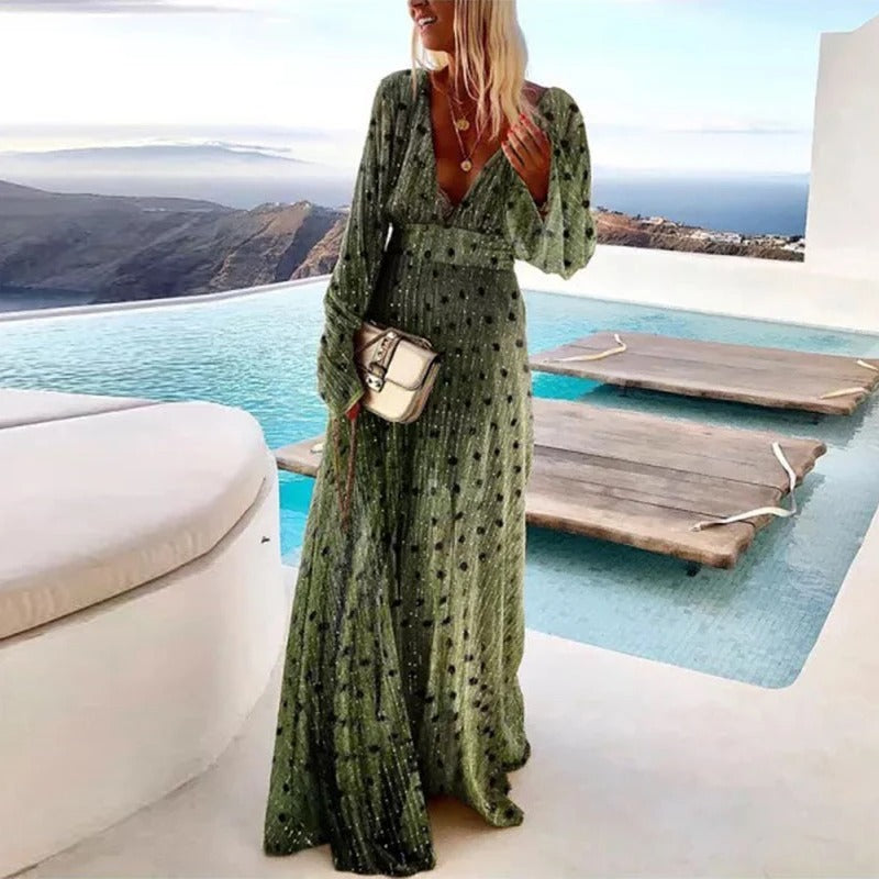 Robe Longue à Pois