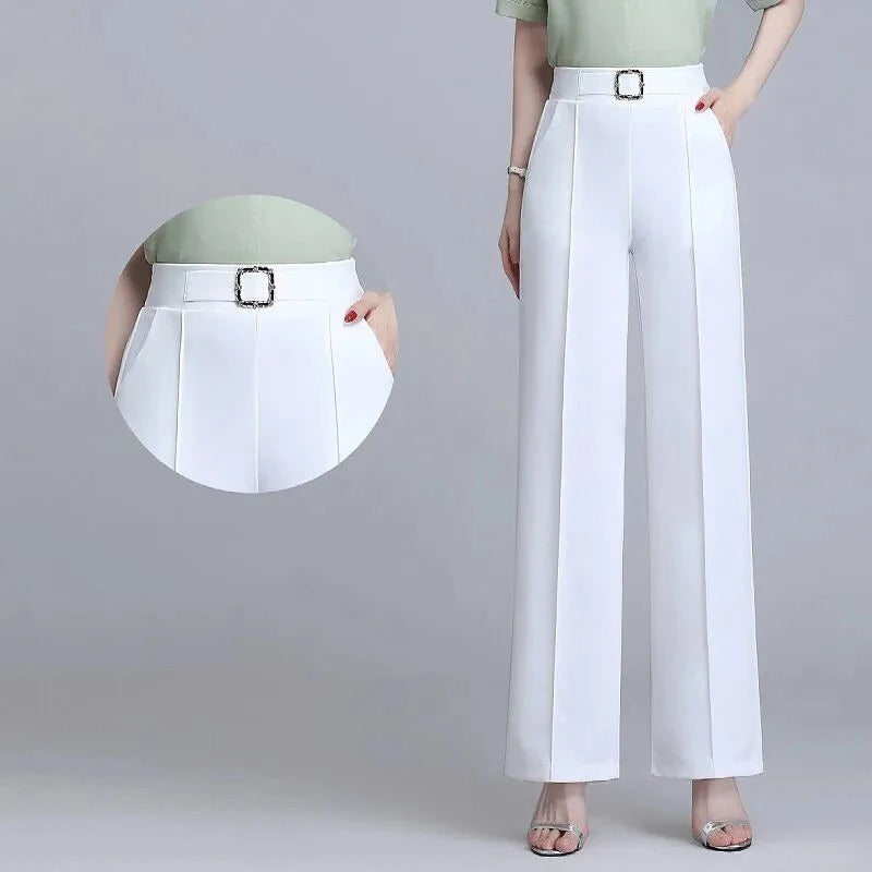 Pantalon Femme Taille Haute Large
