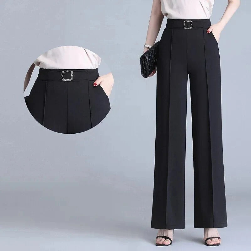 Pantalon Femme Taille Haute Large