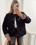 Veste Élégante Doublure Léopard - Chic & Moderne