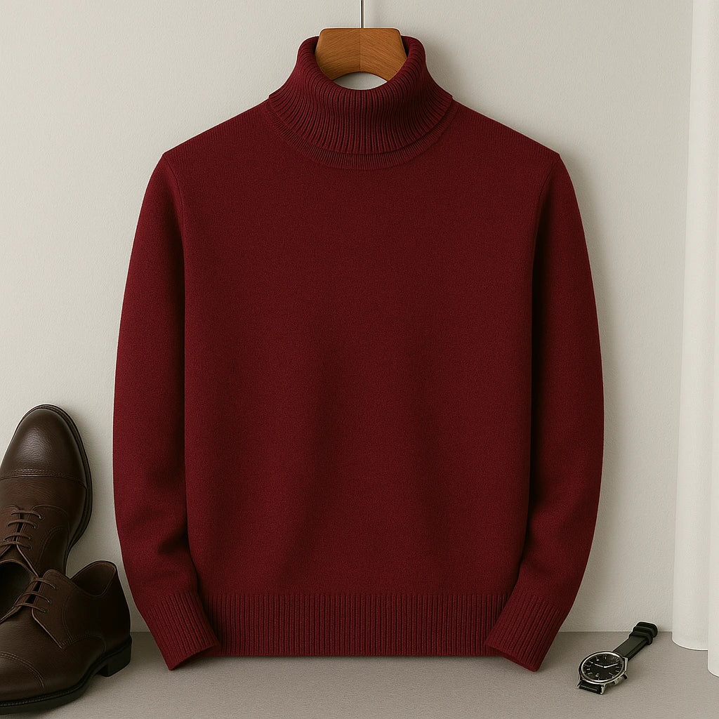 Pull Cachemire Col Roulé Homme & Luxe Doux