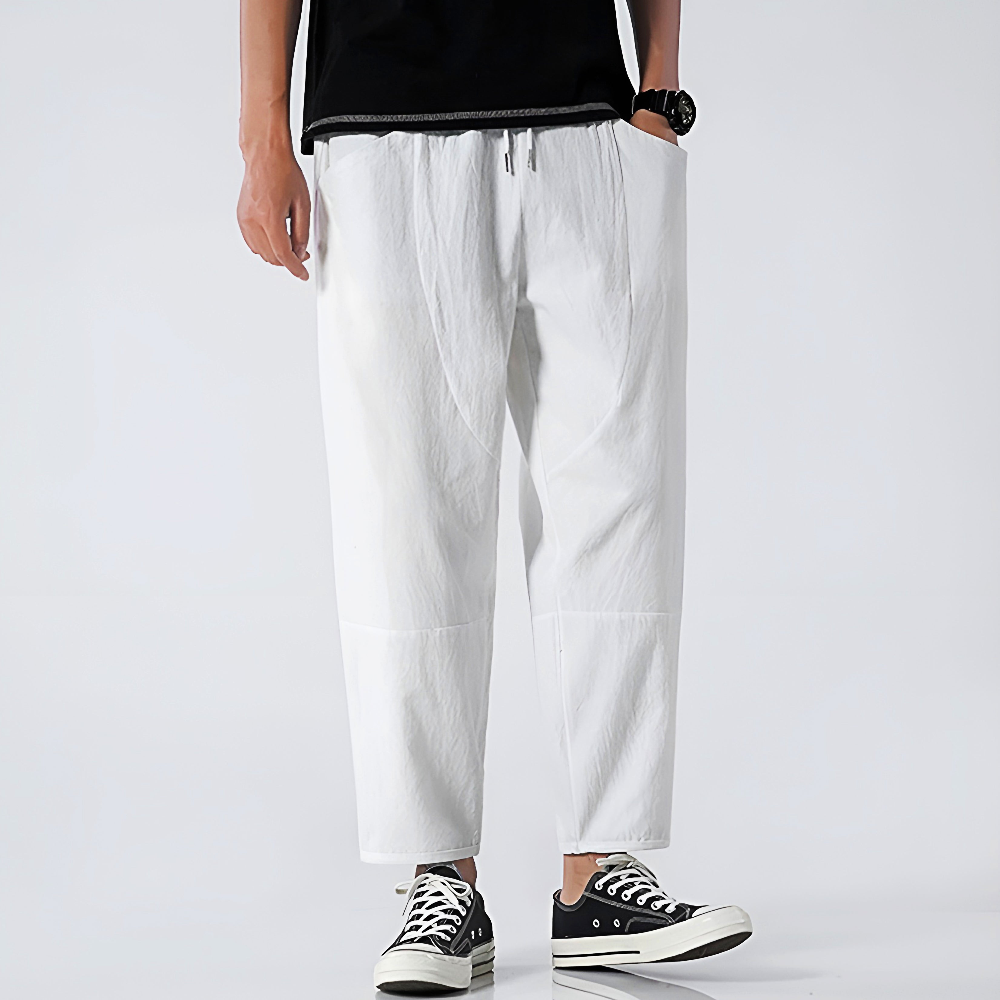Pantalon Croppé en Coton