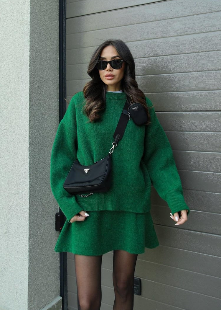 Ensemble Tricot Douillet 2 pièces - Pull Oversize & Jupe